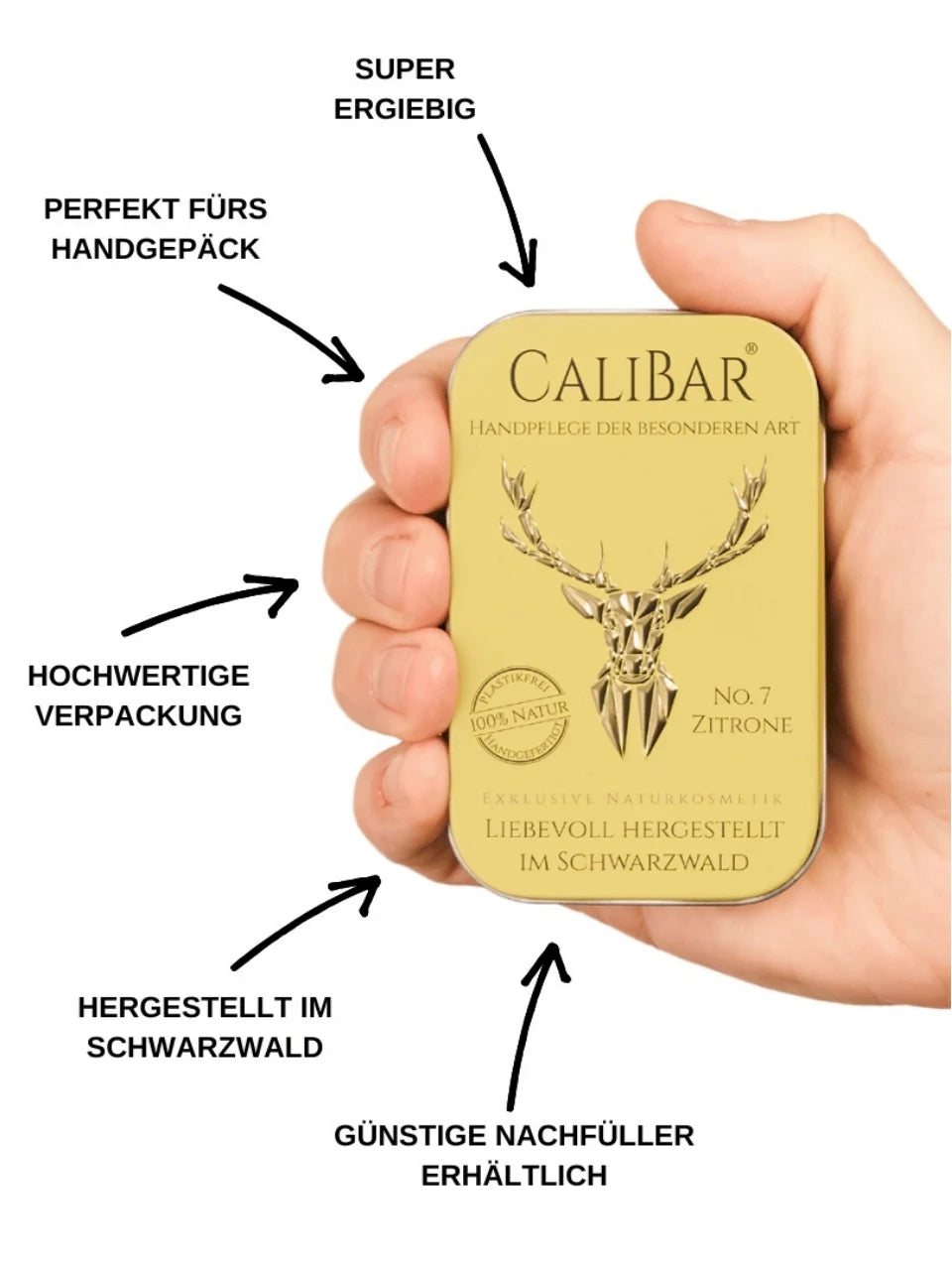 Vorteilsset: 3x Calibar® No.7 Zitrone - Feste Handcreme