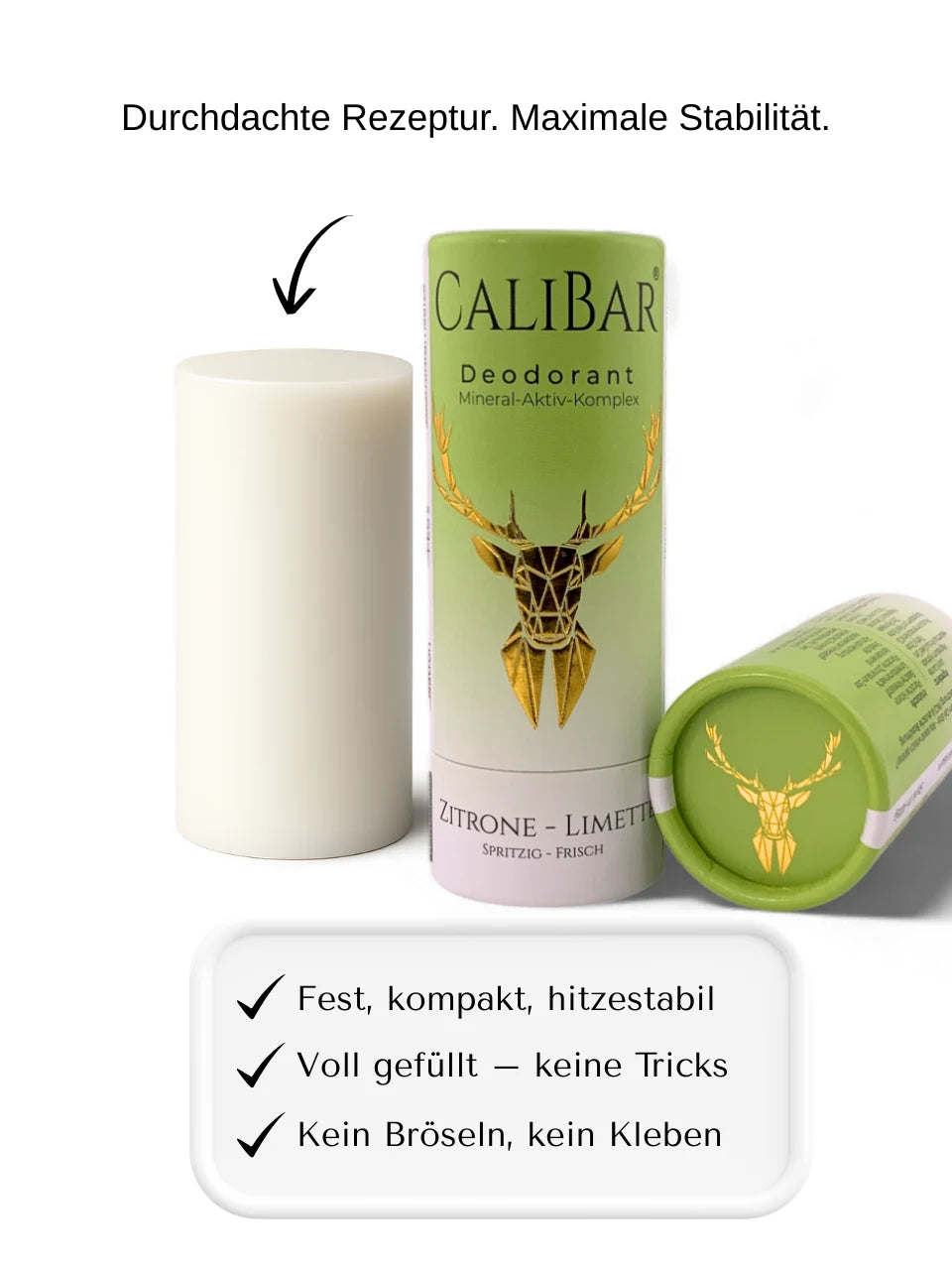 Calibar Deodorant-Stick Zitrone-Limette