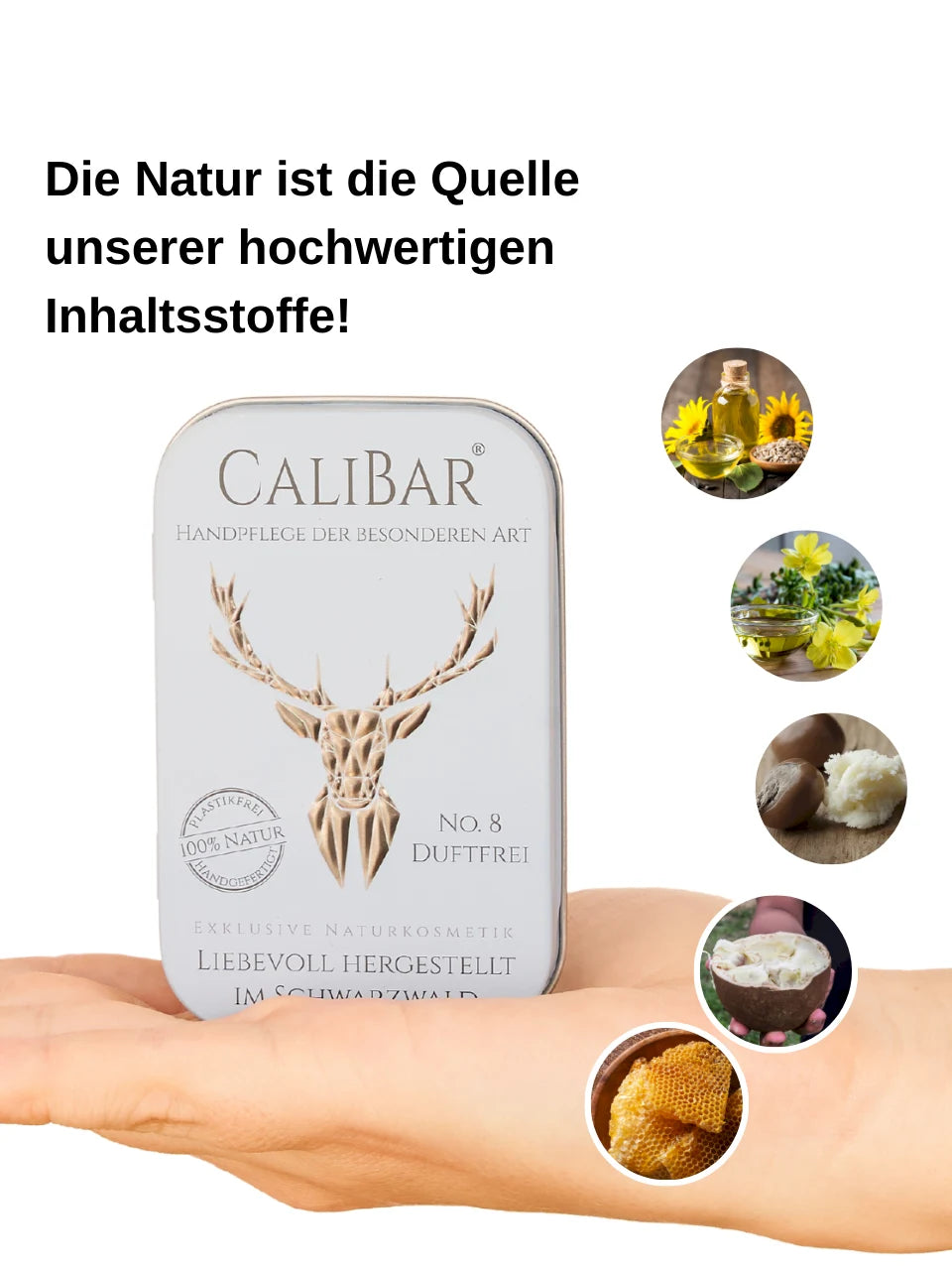 Vorteilsset: 3x Calibar® No.8 Duftfrei - Feste Handcreme