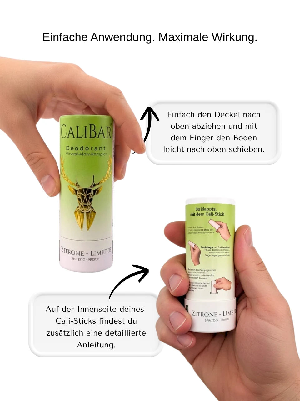 Calibar Deodorant-Stick Zitrone-Limette