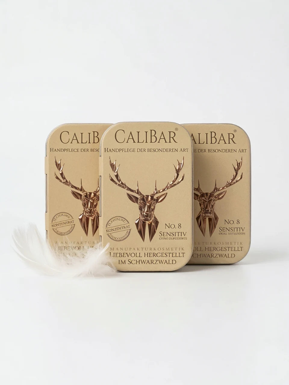 Vorteilsset: 3x Calibar® No.8 Sensitiv (Duftfrei) - Feste Handcreme