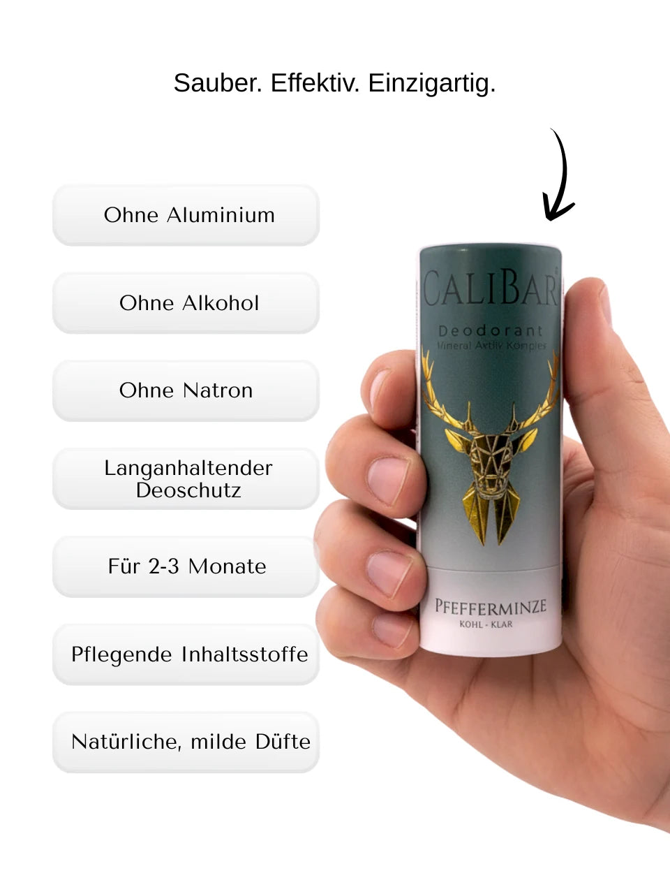 Calibar Deodorant-Stick Pfefferminze