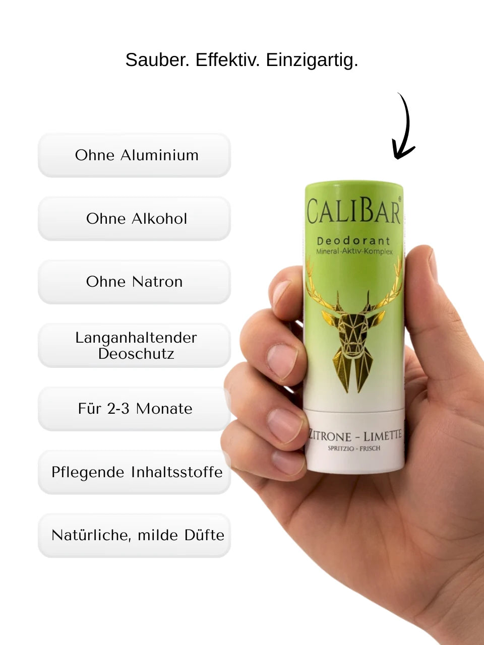 Calibar Deodorant-Stick Zitrone-Limette