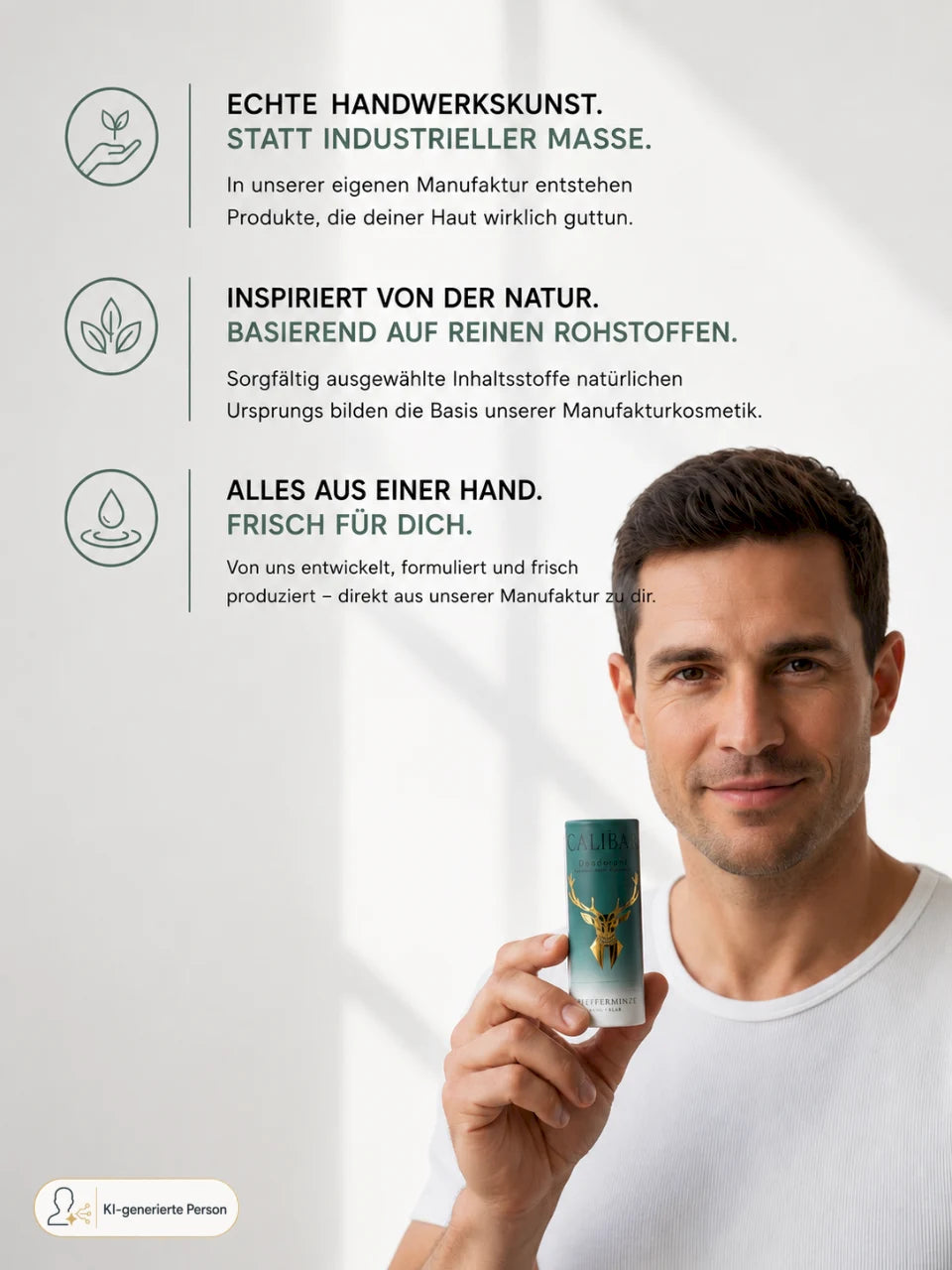 Unperfekt - Calibar Deodorant-Stick Pfefferminze