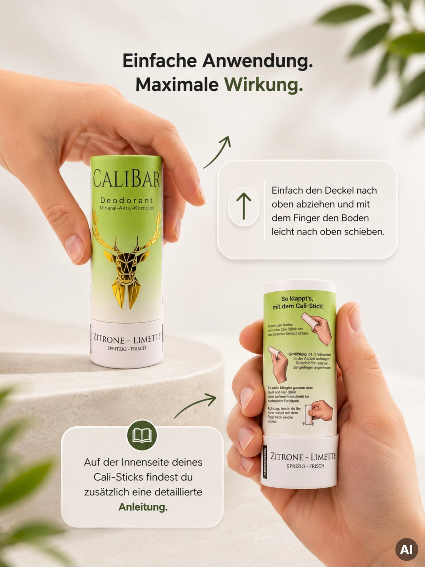 Unperfekt - Calibar Deodorant-Stick Zitrone-Limette