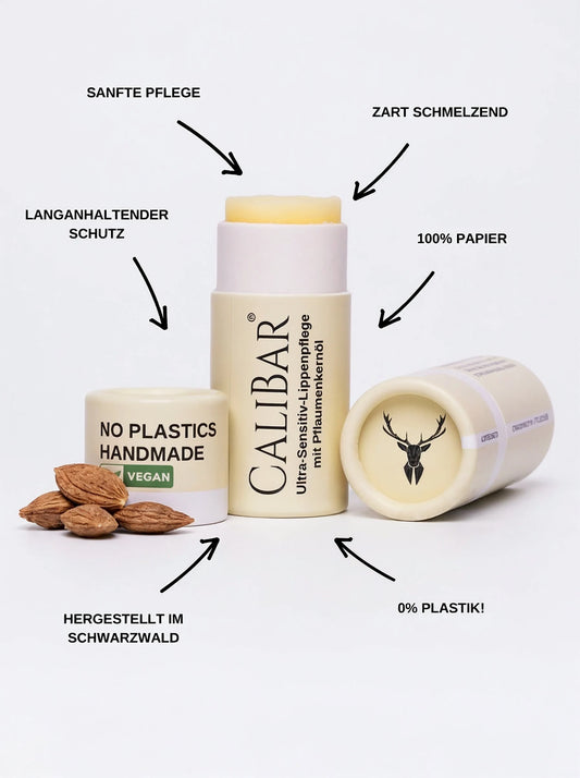 Naturkosmetik - Ultra Sensitiv Lippenpflege - Mit Pflaumenkernöl | Vegan